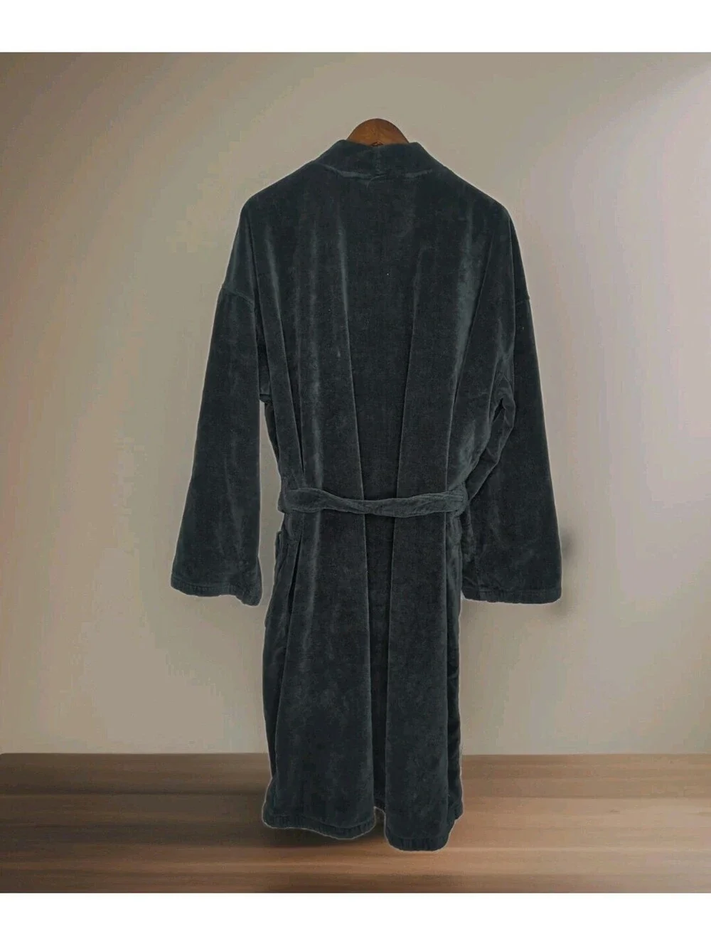 Polo Ralph Lauren Sleepwear Soft Cotton Kimono Velour Bath Robe Black Mens L/XL